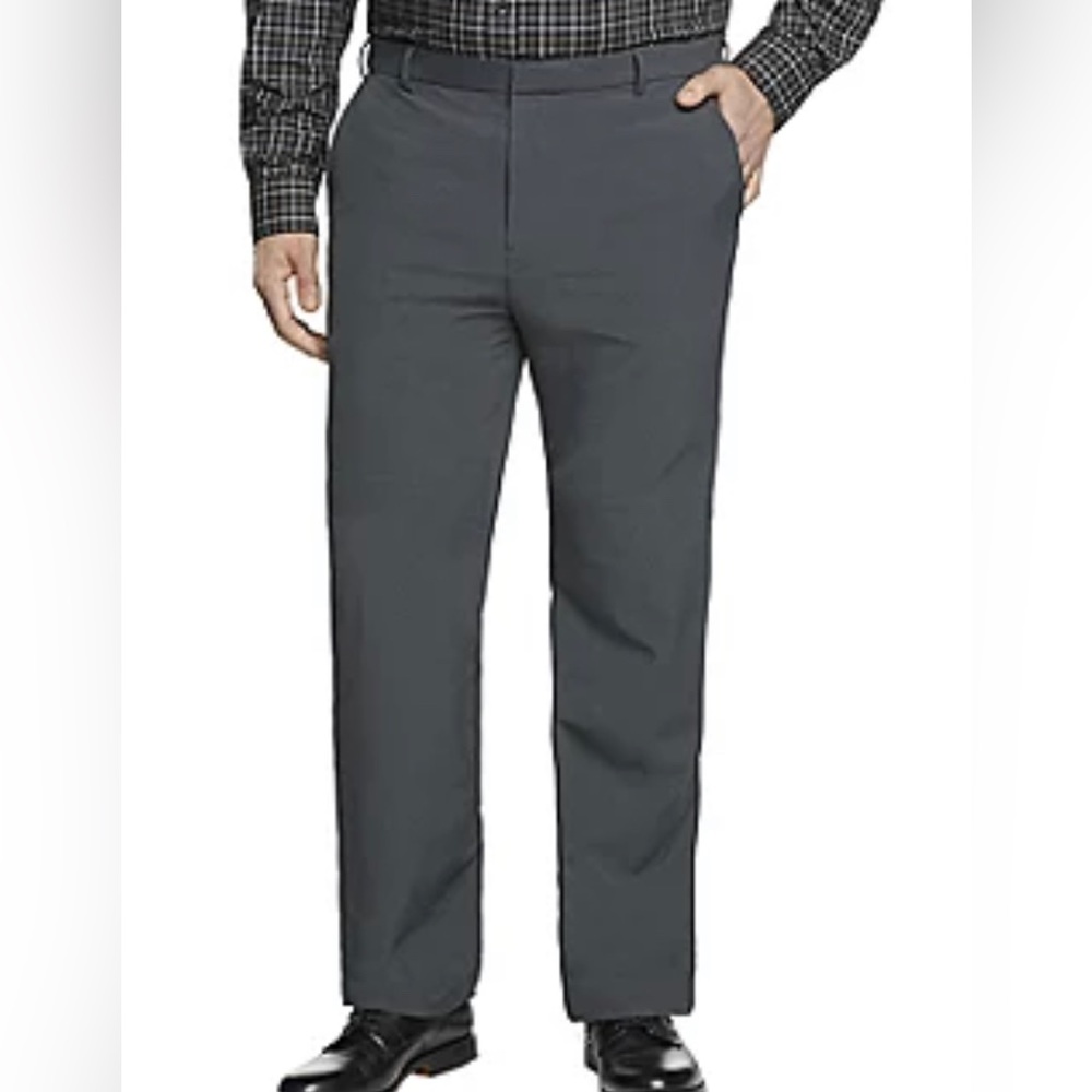 Van Heusen Flex Mens Classic Fit Flat Front Pant CHARCOAL